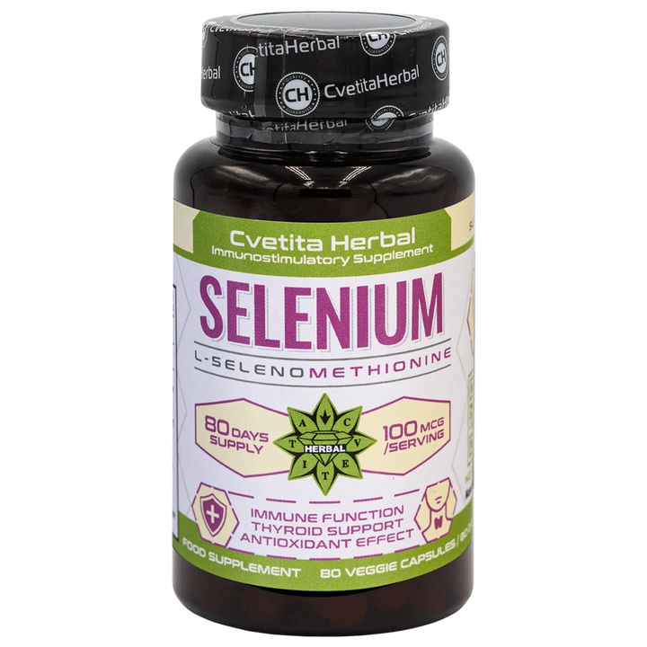 Seleniu (Se) - Vegetarian (80 capsule x 100 mcg)