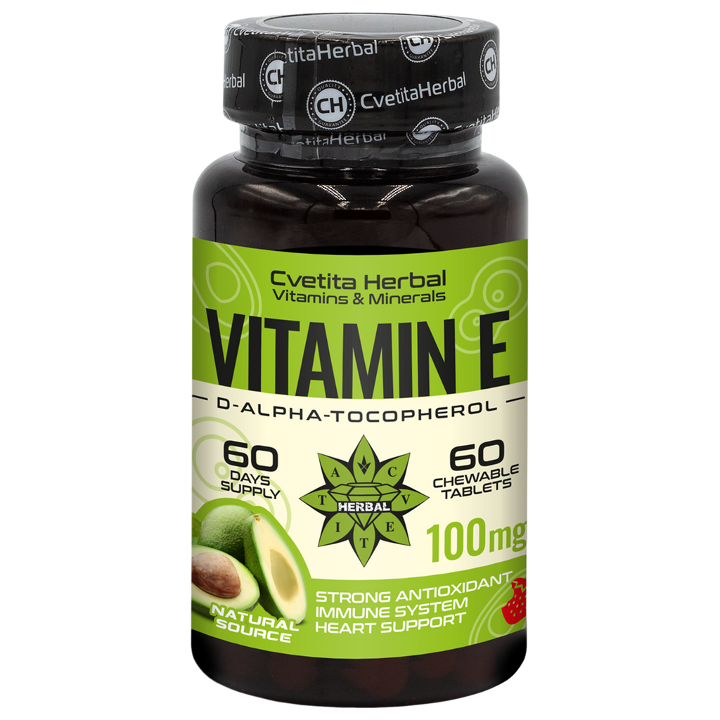 Vitamina E - Masticabilă (60 tablete x 100 mg)