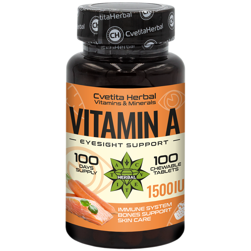 Vitamina A - Masticabilă (100 tablete 1500 IU)