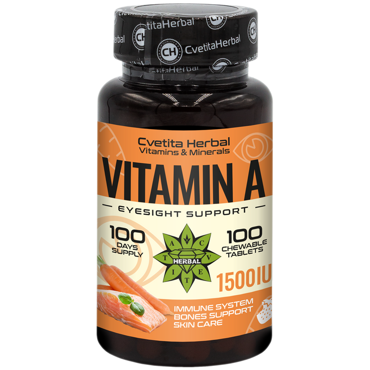 Vitamina A - Masticabilă (100 tablete 1500 IU)