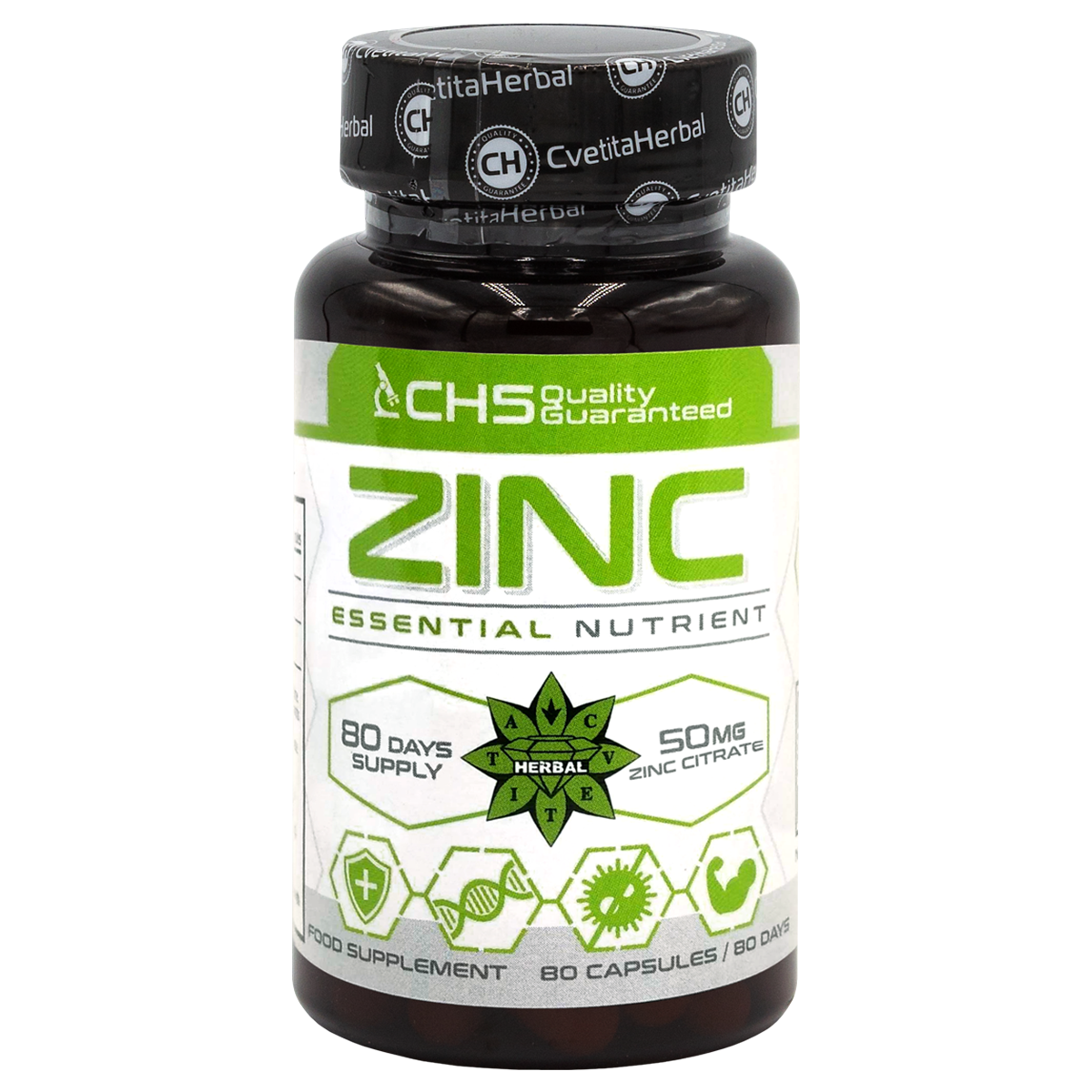 Citrat de Zinc - Zinc (80 capsule x 50 mg)