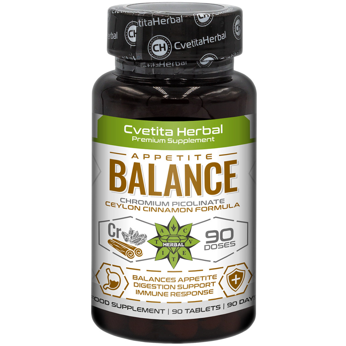 Appetite Balance – Scorțișoară Ceylon + Cromiuim Picolinat (90 tablete)