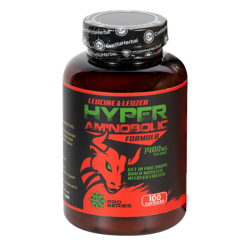Leucină și Leuzea - Hyper Aminobolic (100 capsule)