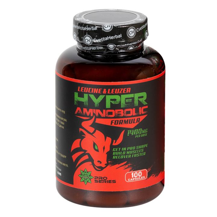 Leucină și Leuzea - Hyper Aminobolic (100 capsule)