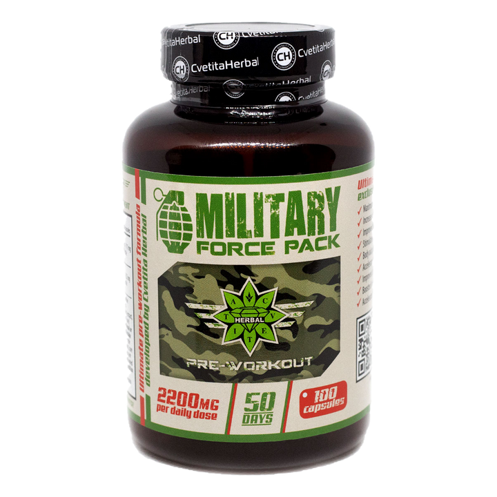 Plante și Aminoacizi - Military Force Pack (100 caps x 1100 mg)