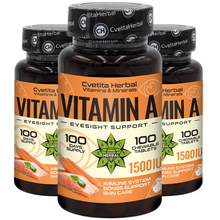 Vitamina A - Masticabilă (100 tablete 1500 IU)