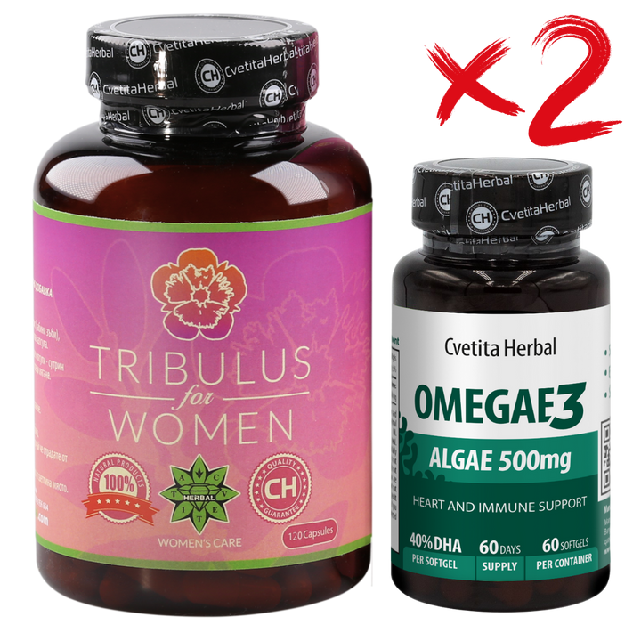 PACHET COMBO PENTRU FEMEI: Tribulus Women + Omegae 3