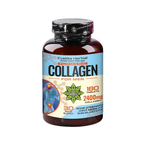 Colagen cu Curcuma - Collagen Turmeric (180 tablete x 2400 mg)