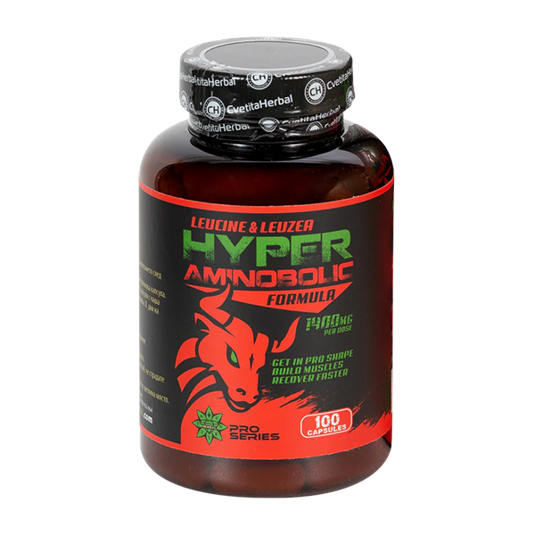 Leucină și Leuzea - Hyper Aminobolic (100 capsule)