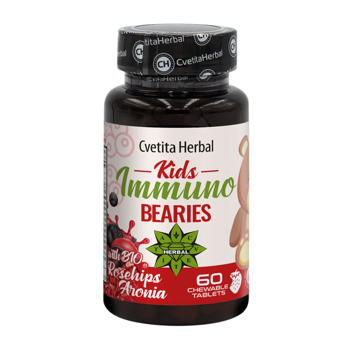 Stimulant Imunitar pentru Copii "Măceșe" - Kids Immuno Bearies (30 tablete)
