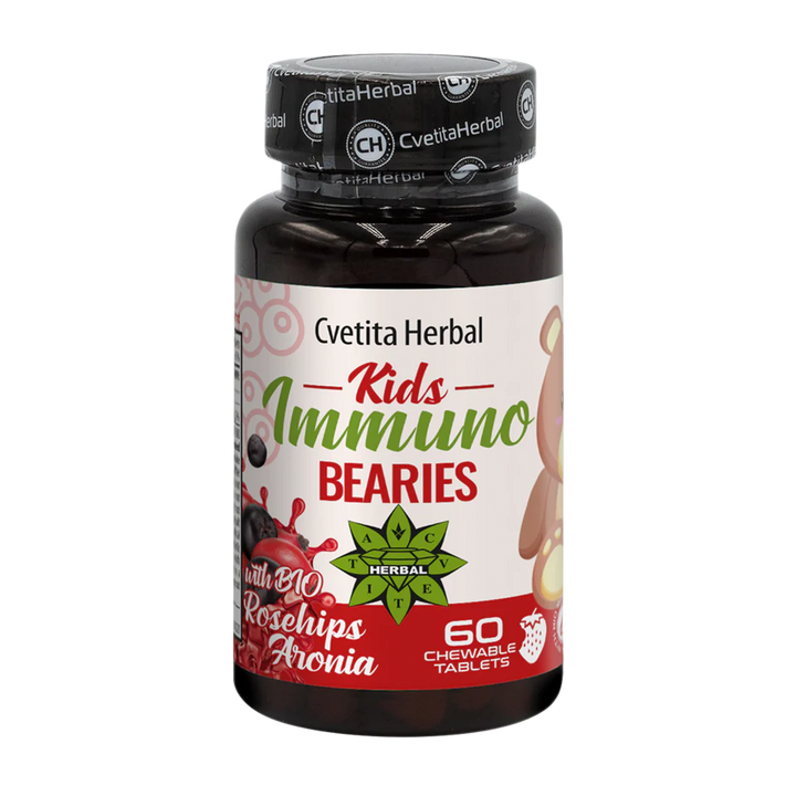 Stimulant Imunitar pentru Copii "Măceșe" - Kids Immuno Bearies (30 tablete)