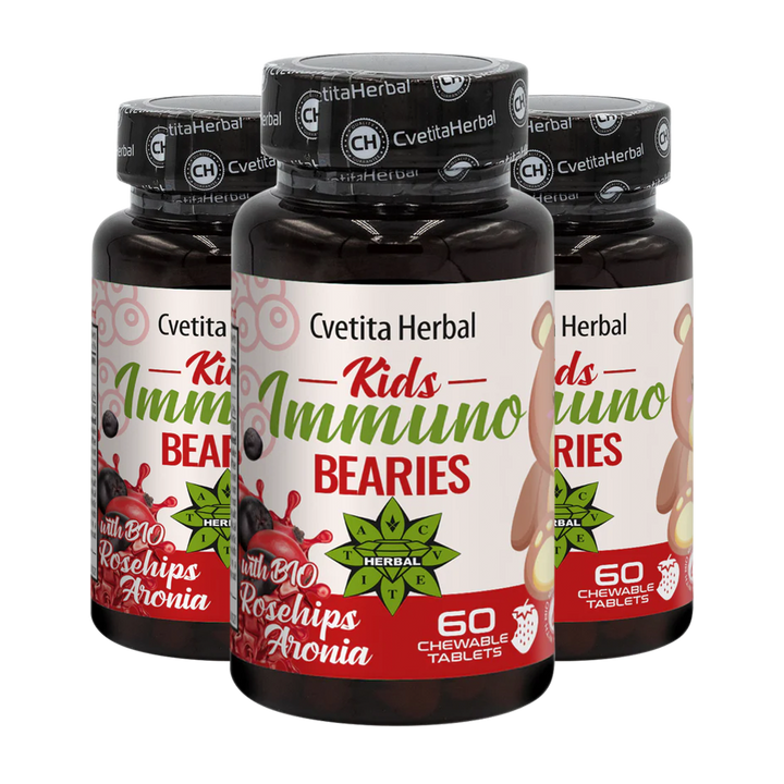 Stimulant Imunitar pentru Copii "Măceșe" - Kids Immuno Bearies (30 tablete)