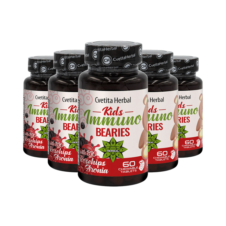 Stimulant Imunitar pentru Copii "Măceșe" - Kids Immuno Bearies (30 tablete)