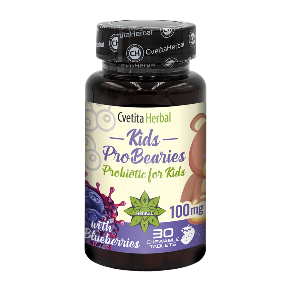 Probiotic pentru Copii "Afine" - Kids ProBearies (30 tablete)