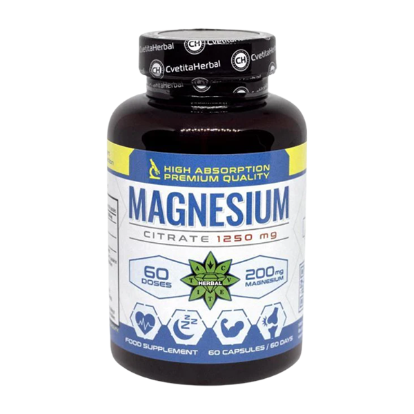Citrat de Magneziu (60 capsule x 1250 mg)