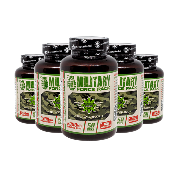 Plante și Aminoacizi - Military Force Pack (100 caps x 1100 mg)