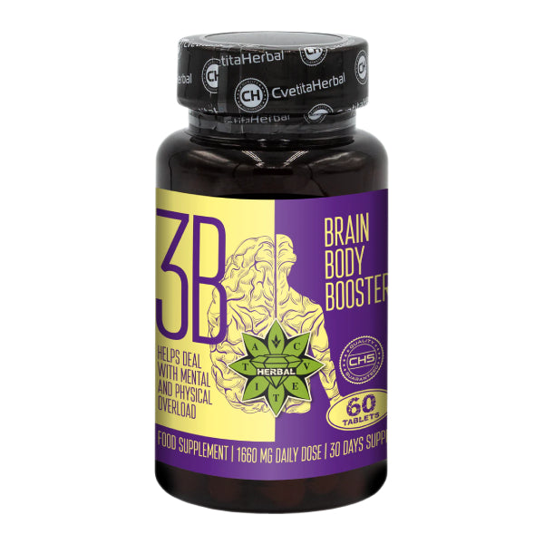 Taurină și Ginseng Siberian - Brain Body Booster (60 tablete x 1660 mg)