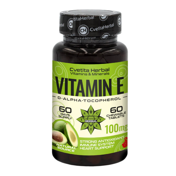 Vitamina E - Masticabilă (60 tablete x 100 mg)