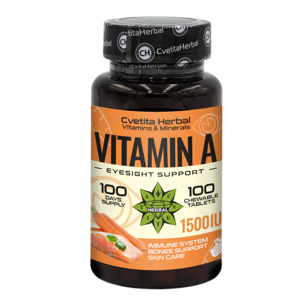 Vitamina A - Masticabilă (100 tablete 1500 IU)