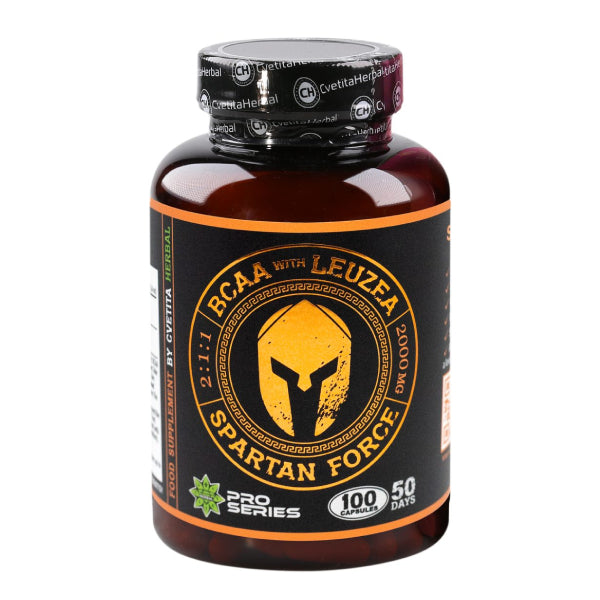 Leuzea și BCAA - Spartan Force (100 capsule)