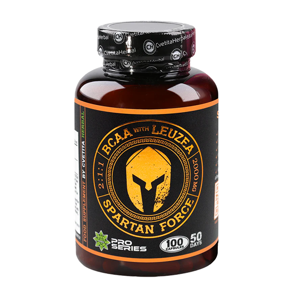 Leuzea și BCAA - Spartan Force (100 capsule)