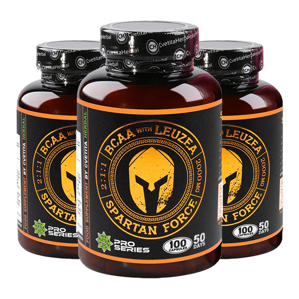 Leuzea și BCAA - Spartan Force (100 capsule)