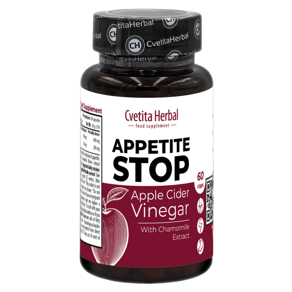 Oțet de Mere "Extract de Mușețel" - Appetite Stop (60 capsule)
