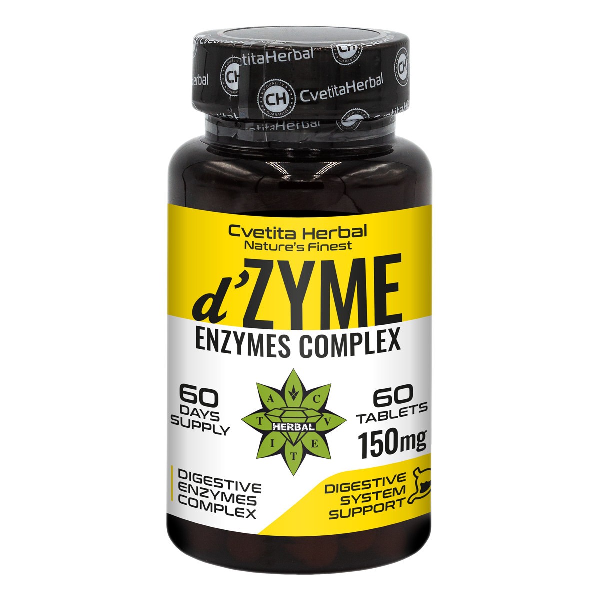 Complex Multi-Enzimatic d'Zyme - d'Zyme (60 tablete x 150 mg)
