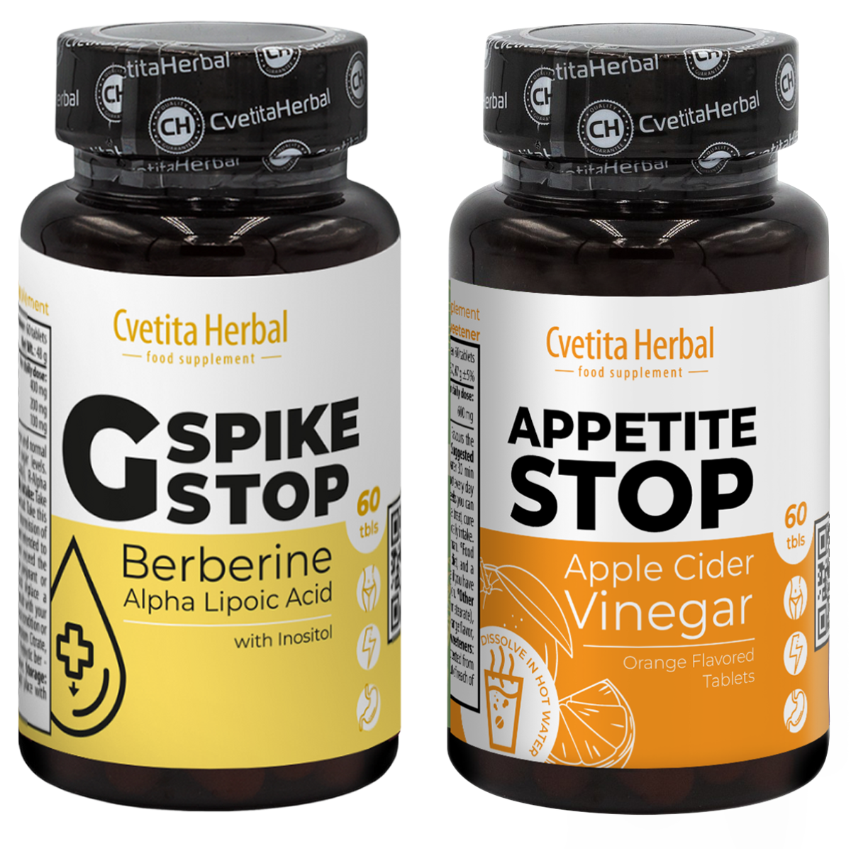G Spike Stop + Appetite Stop "Portocală" (2 x 60 tablete)