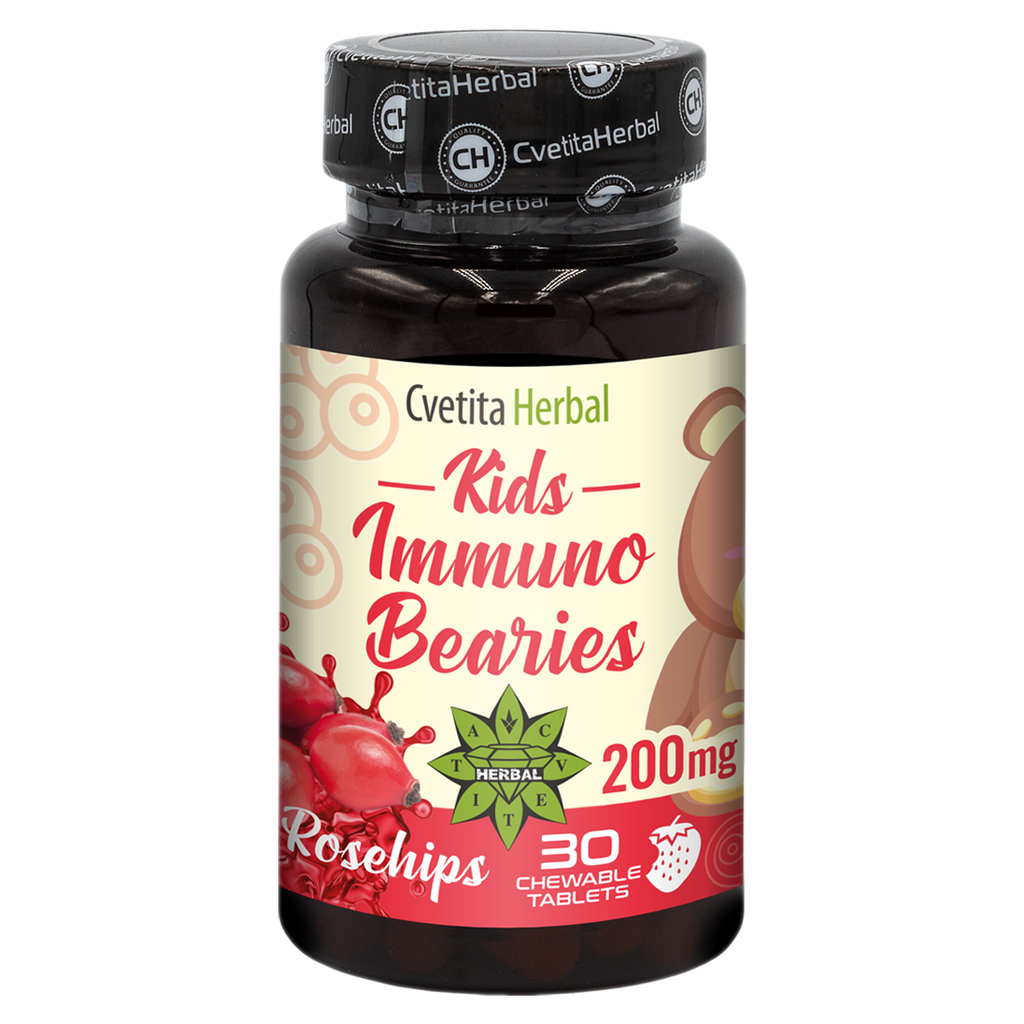 Stimulant Imunitar pentru Copii "Măceșe" - Kids Immuno Bearies (30 tablete)