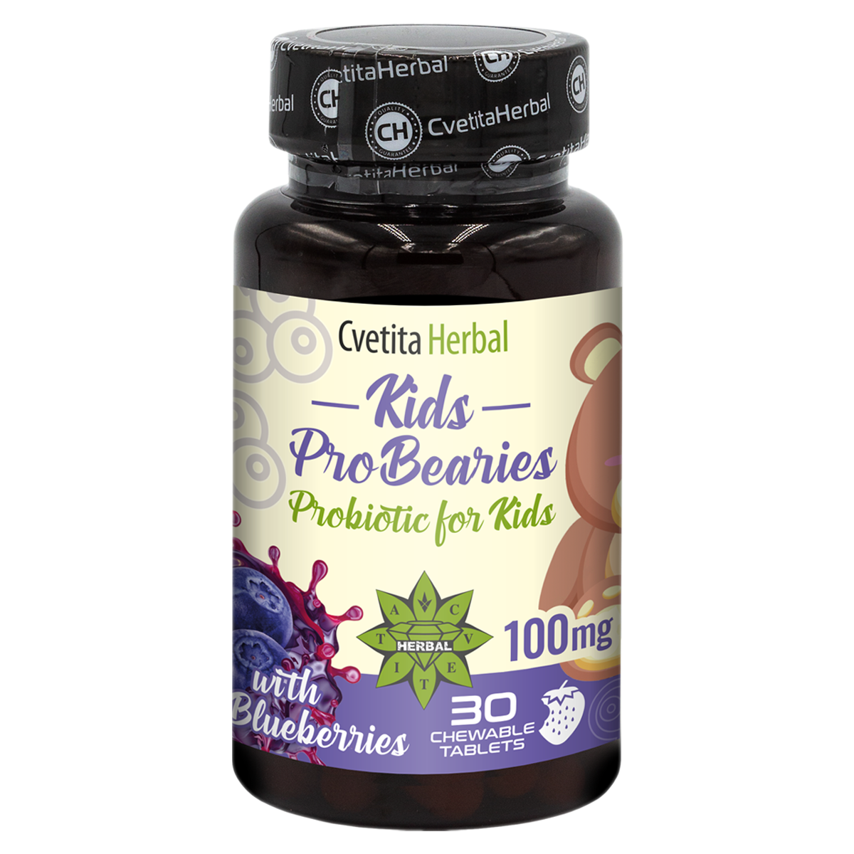Probiotic pentru Copii "Afine" - Kids ProBearies (30 tablete)