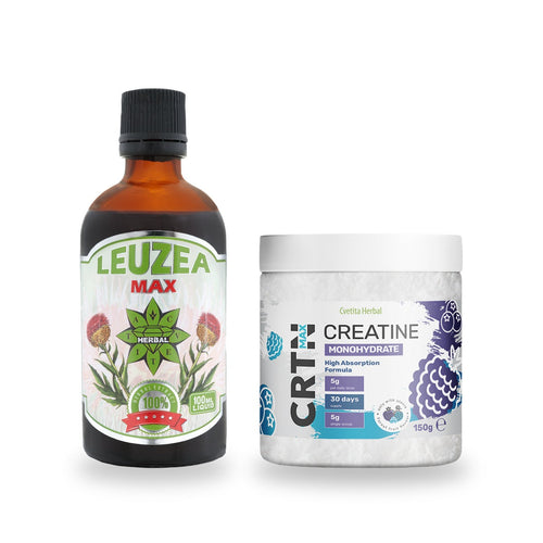 Leuzea Max 100ml + Creatină Max 150g (CRTN MAX) CADOU