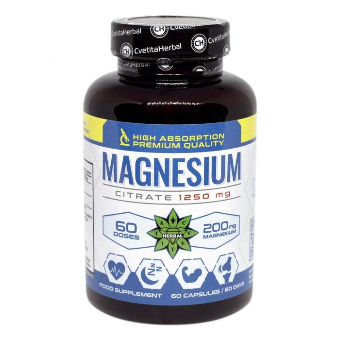 Citrat de Magneziu (60 capsule x 1250 mg)