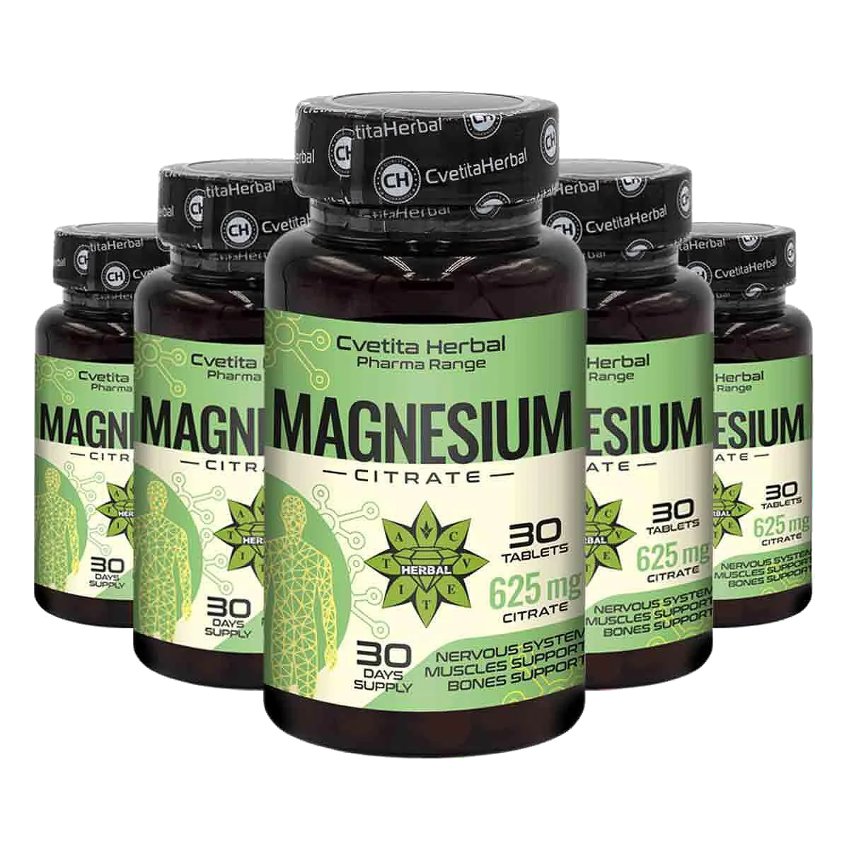 Citrat de Magneziu 625mg - Citrat de Magneziu - 30 tablete