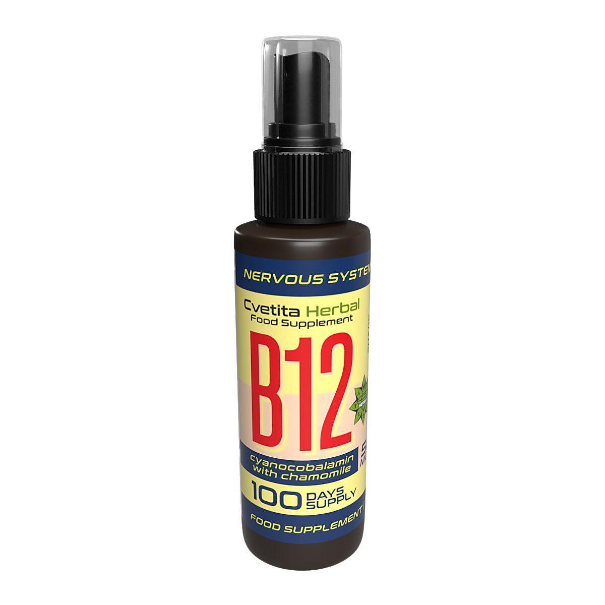 Spray Vitamina B12 cu Extract de Mușețel (30 ml)