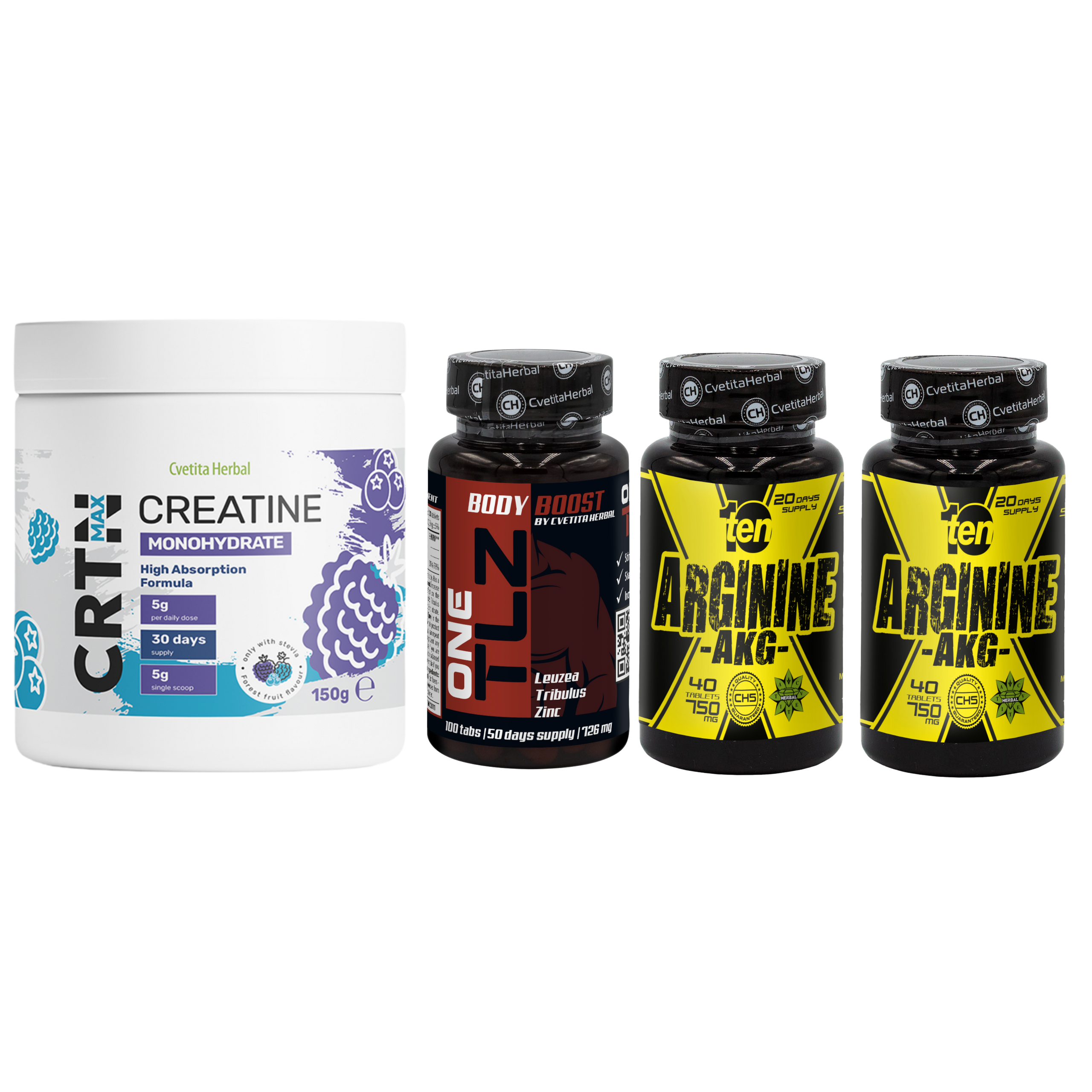 PACHET COMBO: TLZ + ARGININE + CRTN MAX