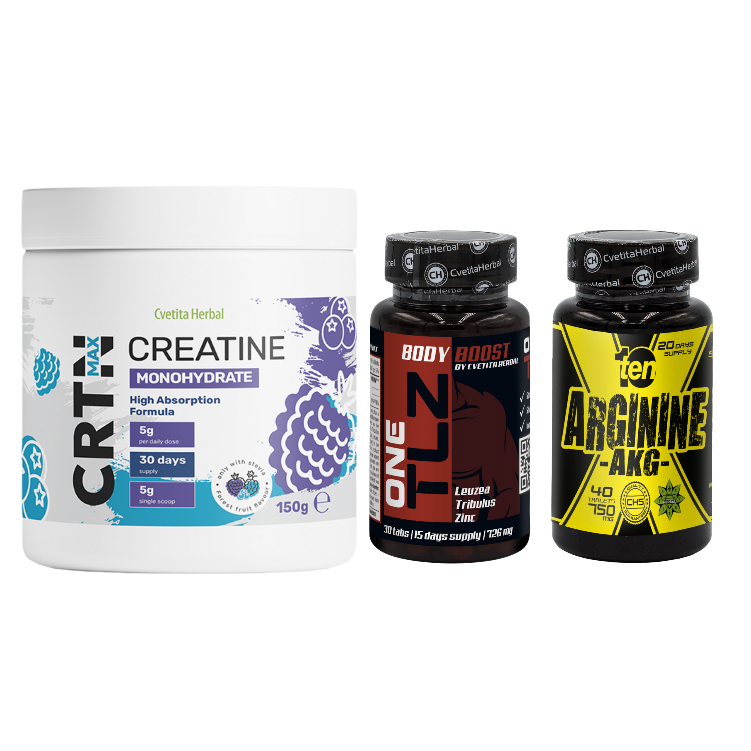 PACHET COMBO: TLZ + ARGININE + CRTN MAX