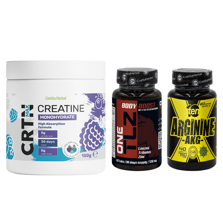 PACHET COMBO: TLZ + ARGININE + CRTN MAX