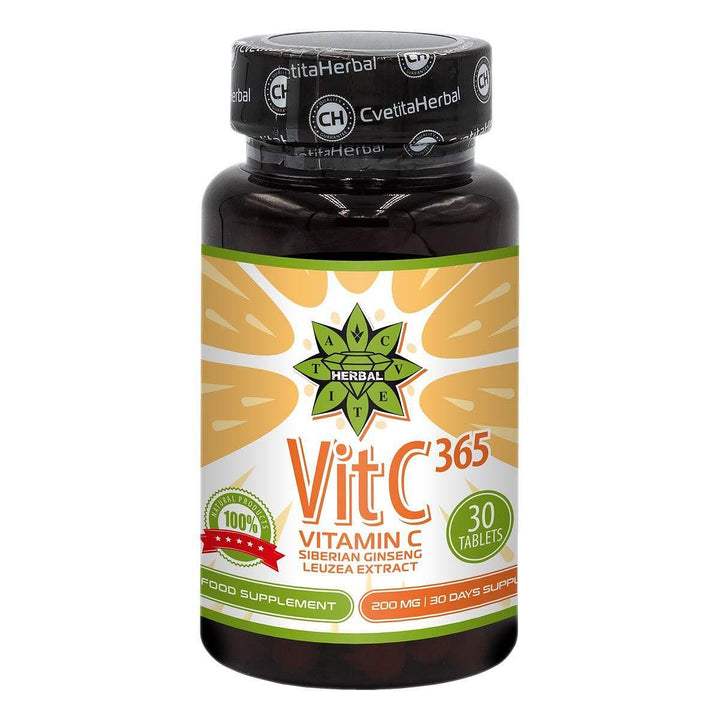 Vitamin C 365 + Siberian Ginseng and Leuzea (30 tablete)